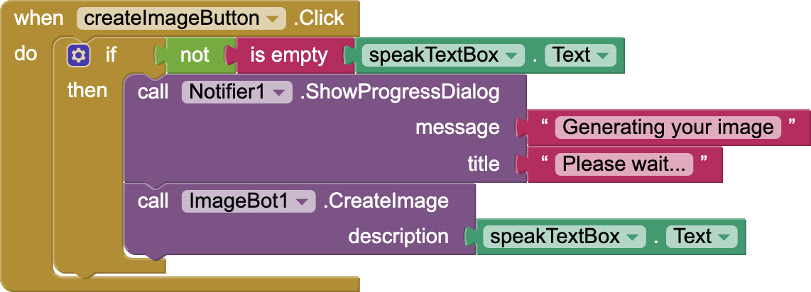 When Create Image Button Clicked