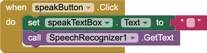 When Speak Button Clicked